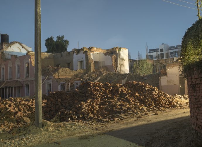 Scenes from a demolition site near Kupondole. This area will soon be rebuilt into a large building. (Kumar, December 1, 2016).