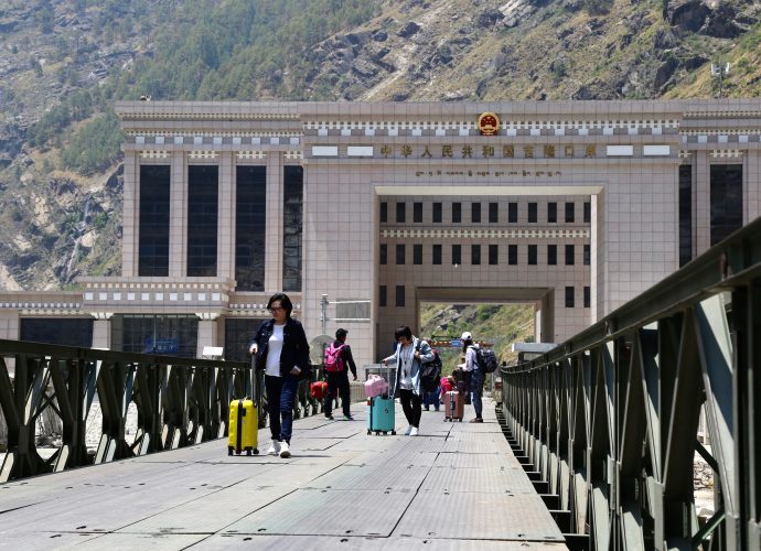Chinese visitors cross towards Nepal on the Friendship Bridge, Rasuwagadhi. According to Nepal’s Department of Immigration statistics, Chinese nationals register as the highest percentage of tourists in the first four months of 2019 at nearly 65,000, a 20% increase from the previous year. According to the same report, more than 25,000 Chinese tourists entered Nepal through Rasuwagadhi alone. However, according to local hotel owners, these tourists only passed through Rasuwa and hardly spent time or money in the district. 